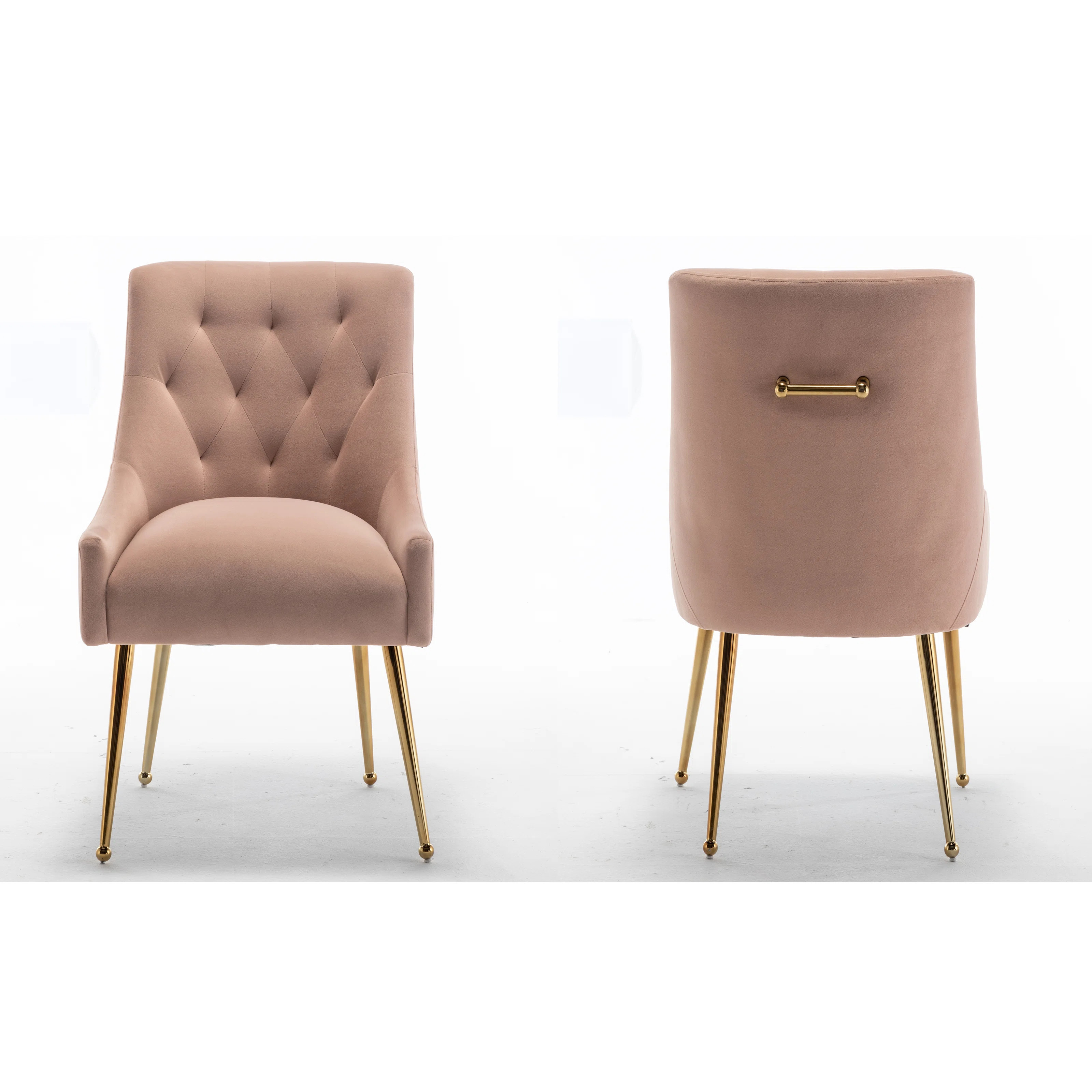 Baudel 19.6'' H Tufted Velvet Upholstered Side Chair (Set of 2) | Wayfair North America