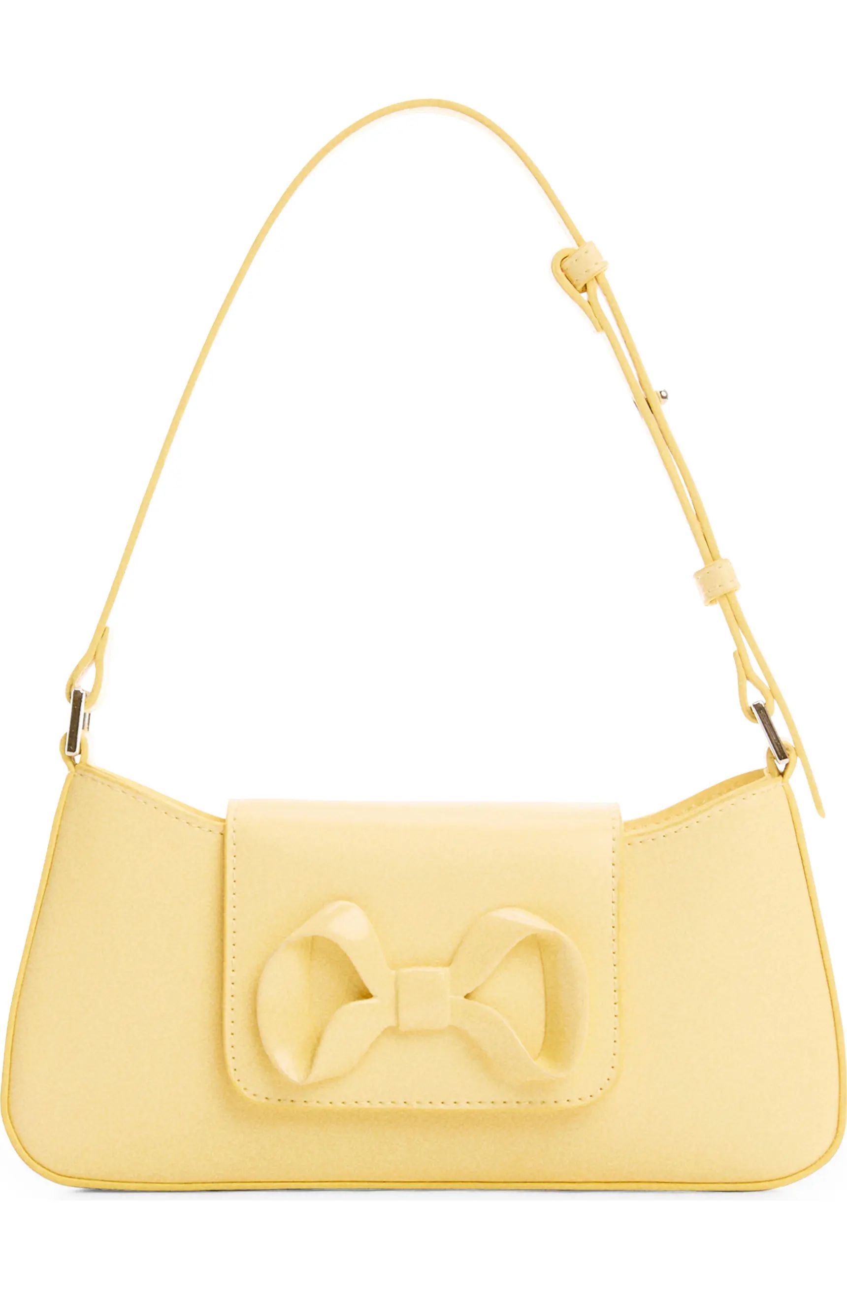 MANGO Bow Detail Faux Leather Shoulder Bag | Nordstrom | Nordstrom