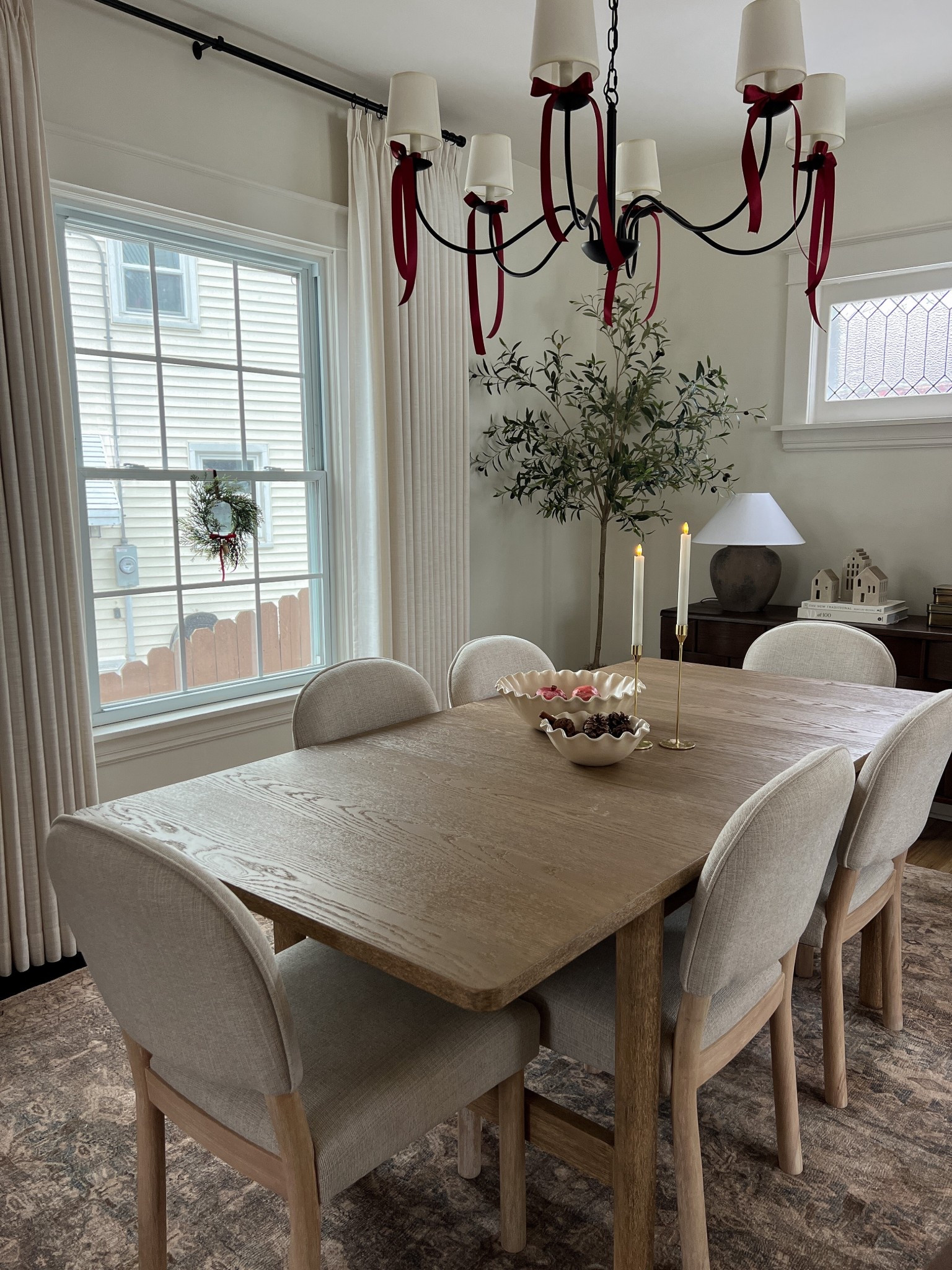 This dining table is my favorite part of the dining room! I love the wood tone and it has a leaf in it to make it smaller/larger. Not the mention the quality is amazing 🤩  

#LTKHome #LTKHoliday