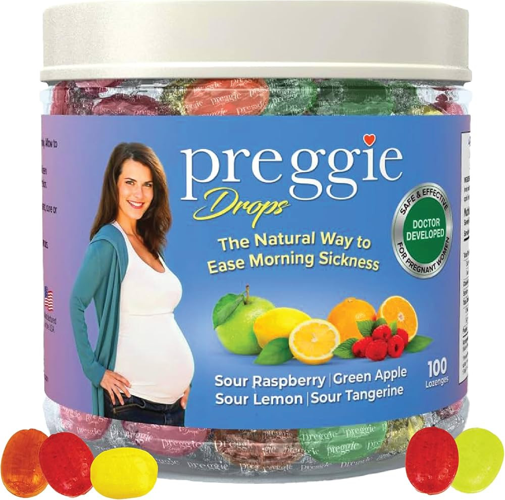Amazon.com: Preggie Pop Drops Pregnancy Nausea Relief Morning Sickness Candy with Essential Oils ... | Amazon (US)