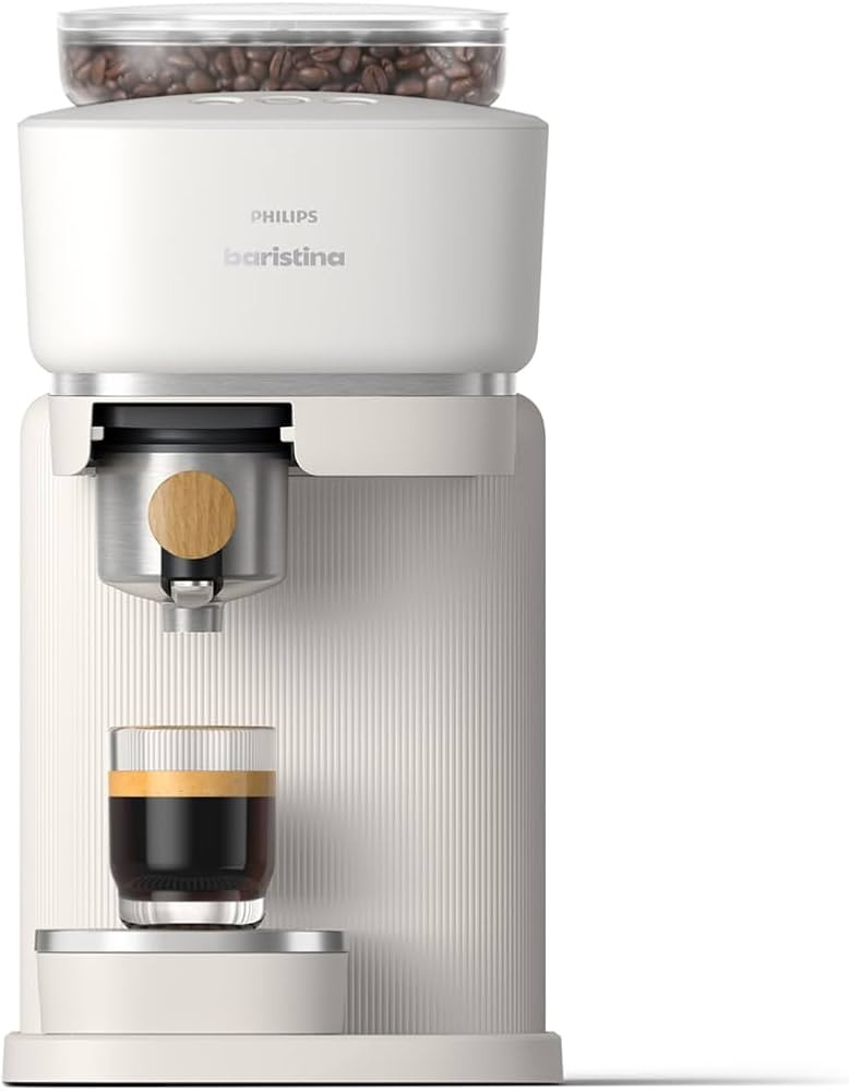 PHILIPS Baristina Espresso Machine, Grind, Tamp & Brew Coffee Beans in One Swipe, Compact, 16 Bar... | Amazon (US)