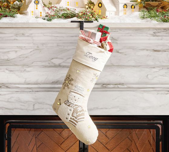Lit Embellished Stocking | Pottery Barn (US)