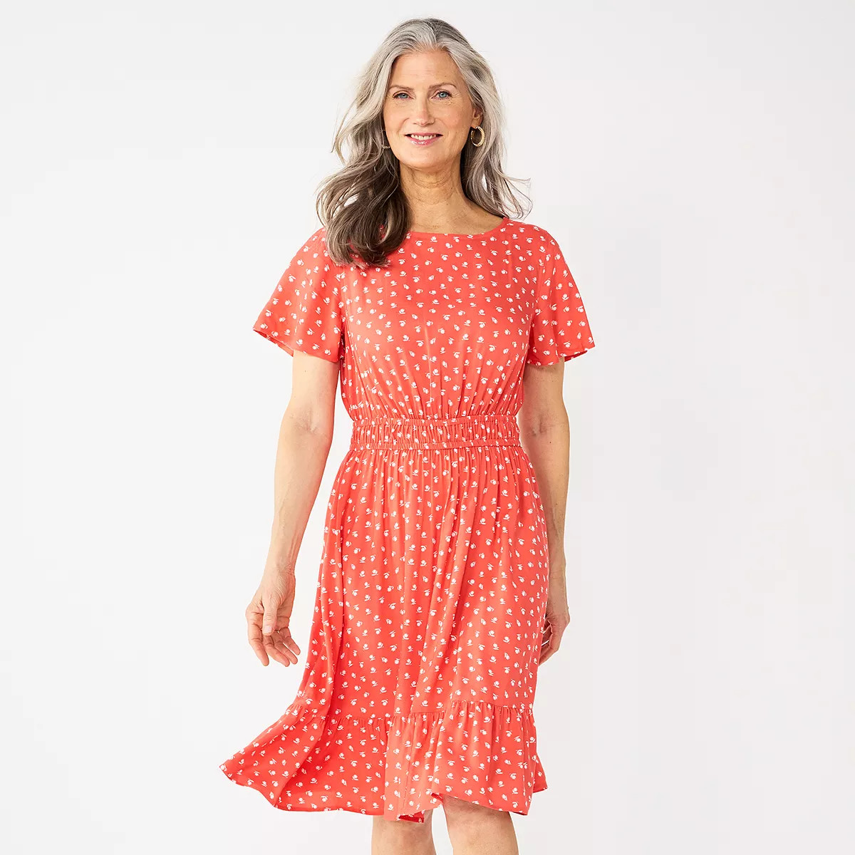 Women's Croft & Barrow® Flutter Sleeve Dress | Kohl's