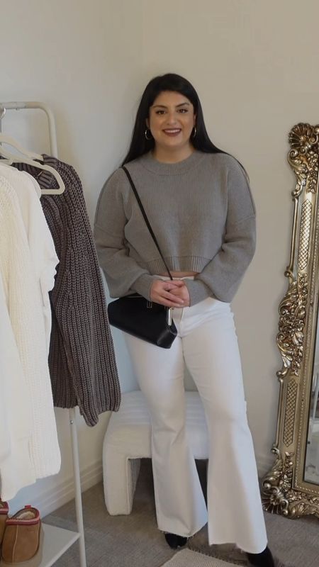 casual fall ootd for my midsize girlies  the BEST cropped sweater to add your closet for fall / winter seasons. It’s very cozy, not itchy, and comes in so many colors! 

#LTKworkwear #LTKmidsize #LTKstyletip