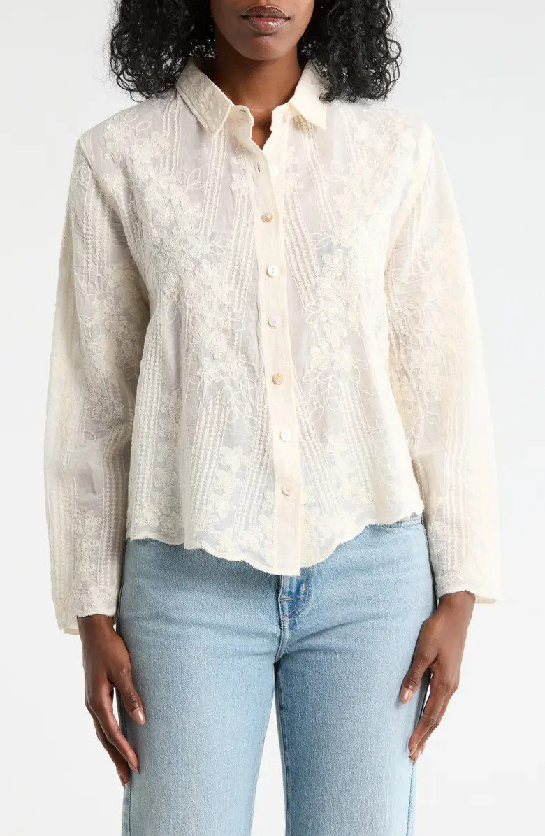 Forgotten Grace Textured Cotton Button-Up Shirt | Nordstromrack | Nordstrom Rack