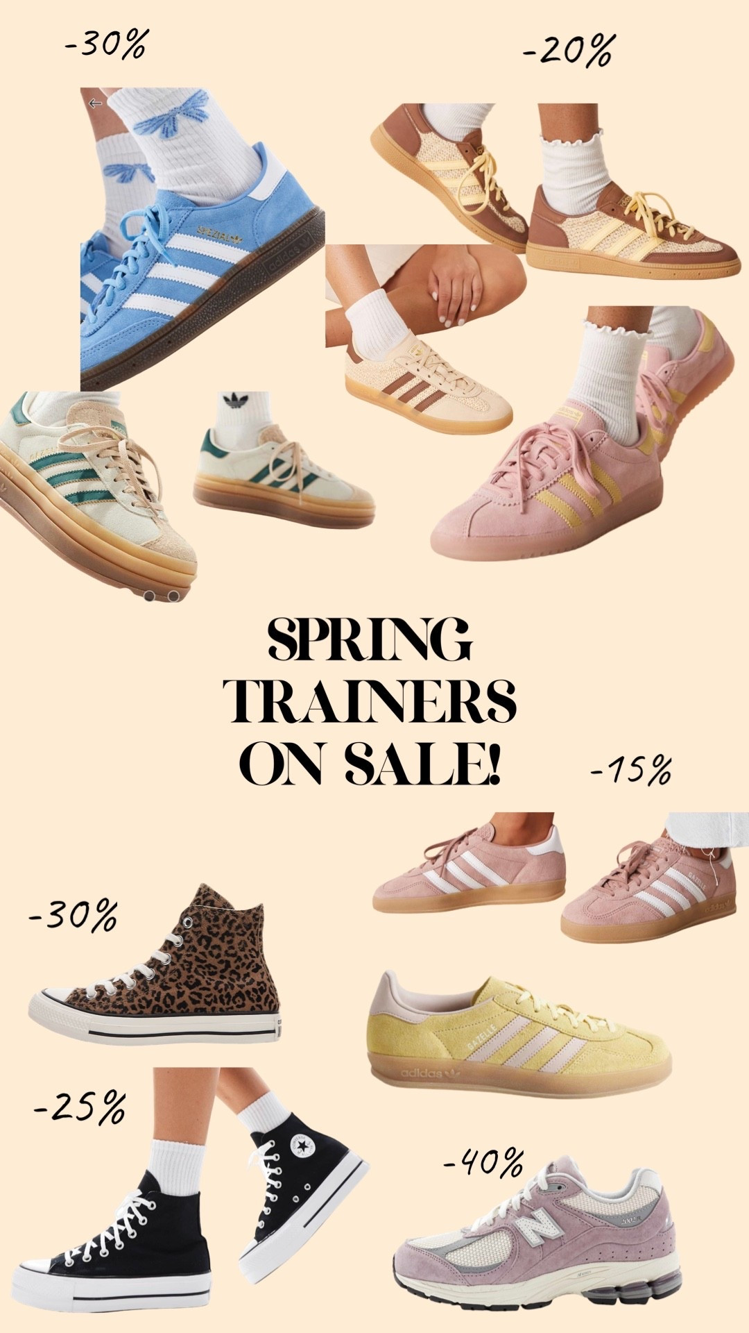 GET AN EXTRA 30% OFF ON TOP OF THESE PRICES WITH CODE FINAL 🌼

Adidas, converse, new balance, spring trainers 

#LTKuk #LTKspring