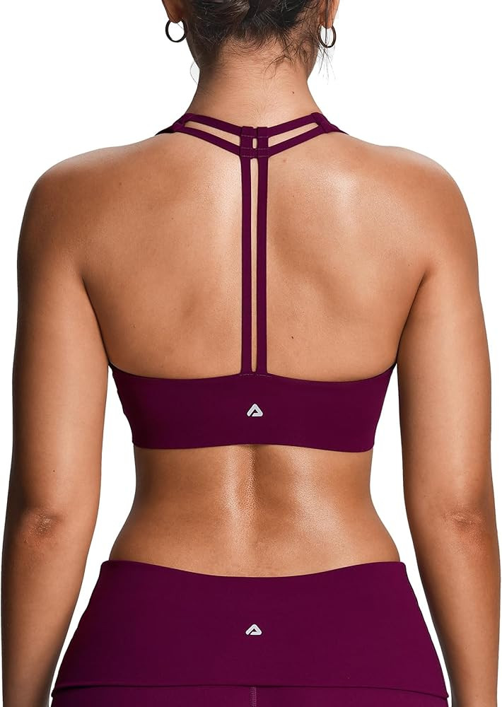 Aoxjox Women's Workout Sports Bras Fitness Training Gym Athlenza T-Back Bra Lumastretch™ Yoga C... | Amazon (US)