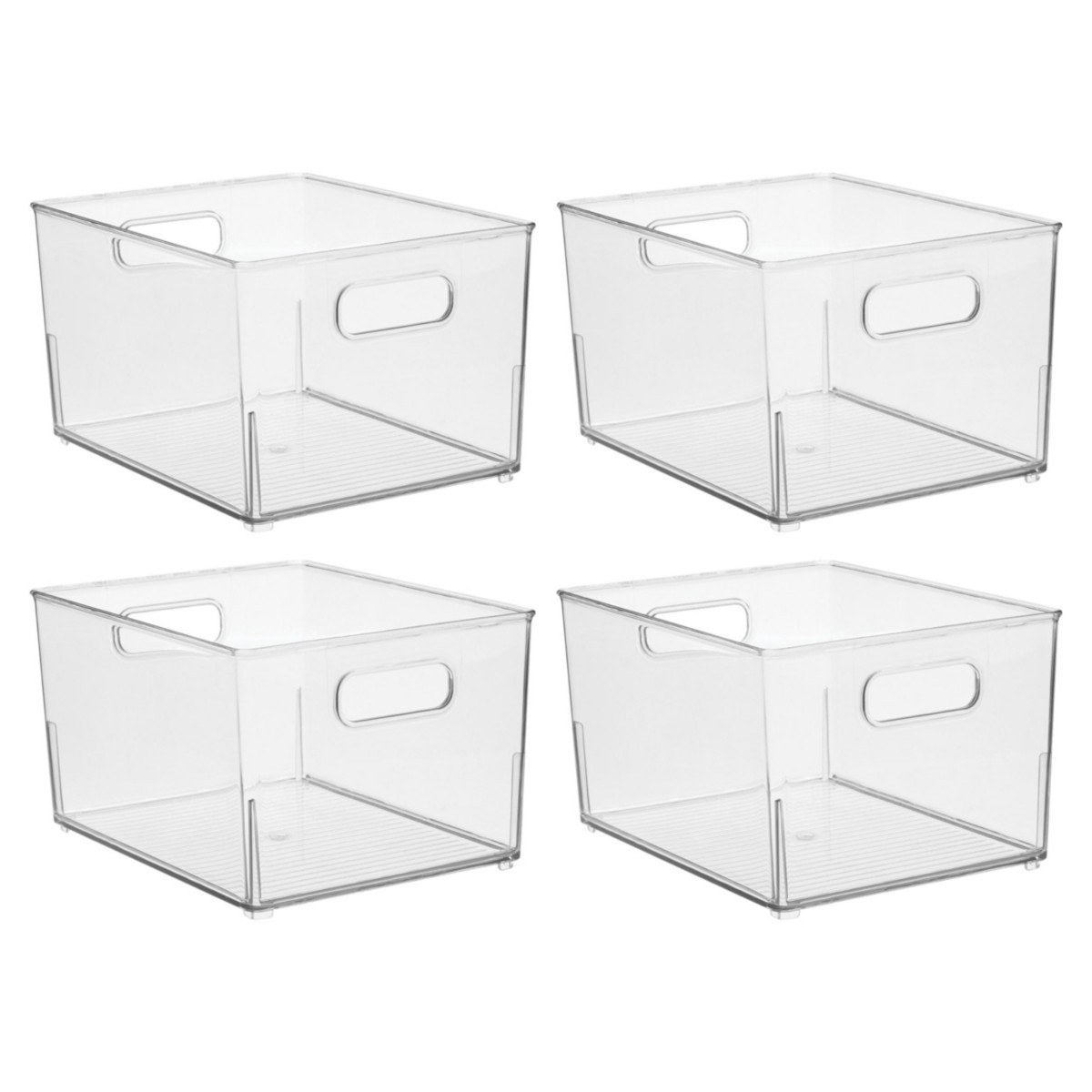 iDesign Small Stackable Bathroom Storage Bin - Set of 4 - Clear - Made in Usa - Clear | Macy's