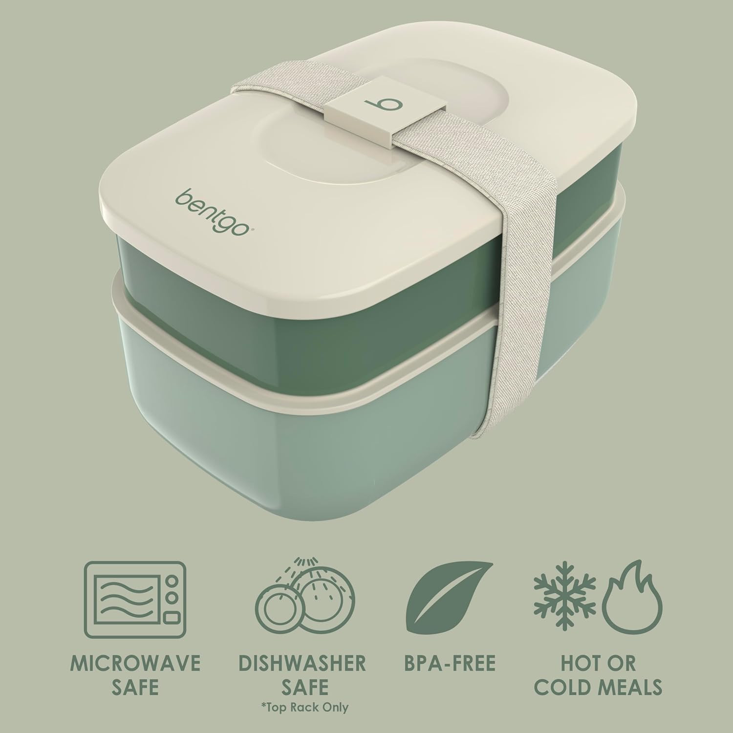 Bentgo Classic - Adult Bento Box, Stackable 3-Compartment Lunch Box with Removable Utensil Set an... | Amazon (US)