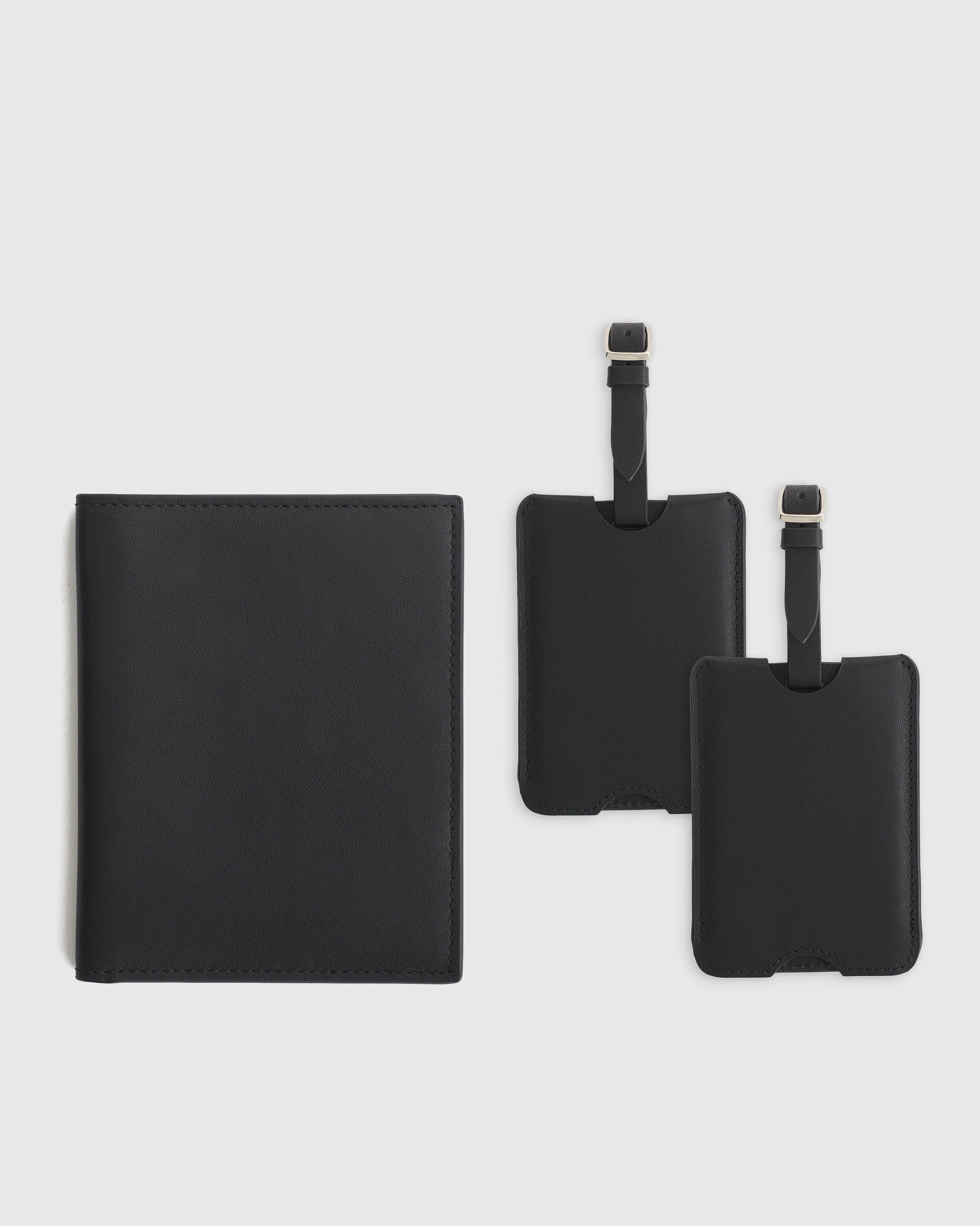 Nappa Leather RFID Blocking Passport Holder & Luggage Tags Set | Quince
