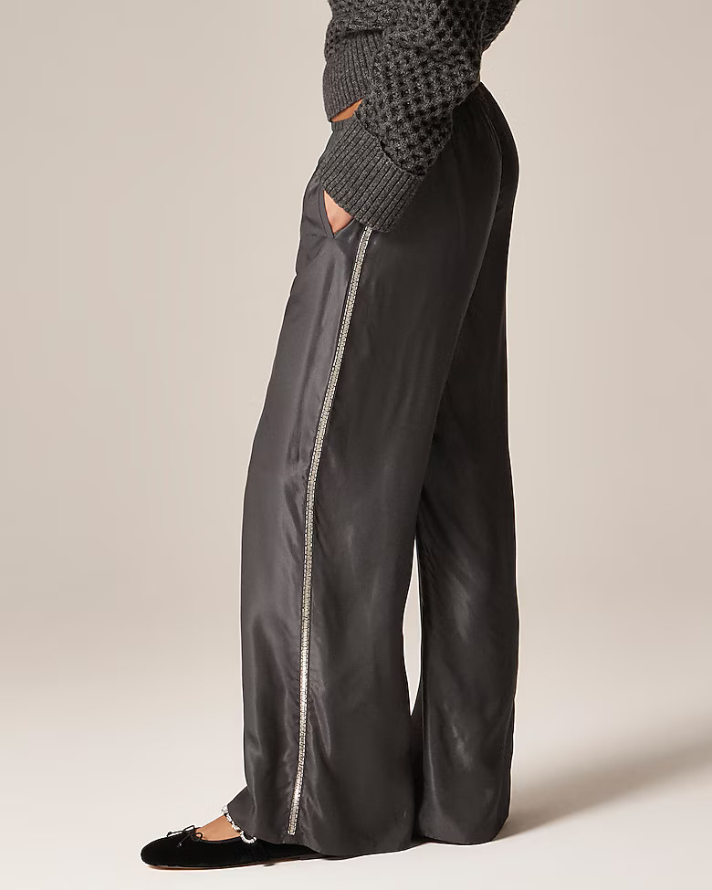 Cosmo pant in viscose twill with embellished side stripe | J. Crew US