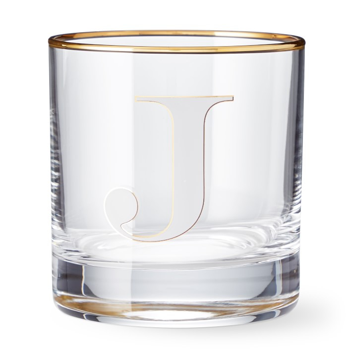 Monogram Double Old-Fashioned Glasses | Williams-Sonoma
