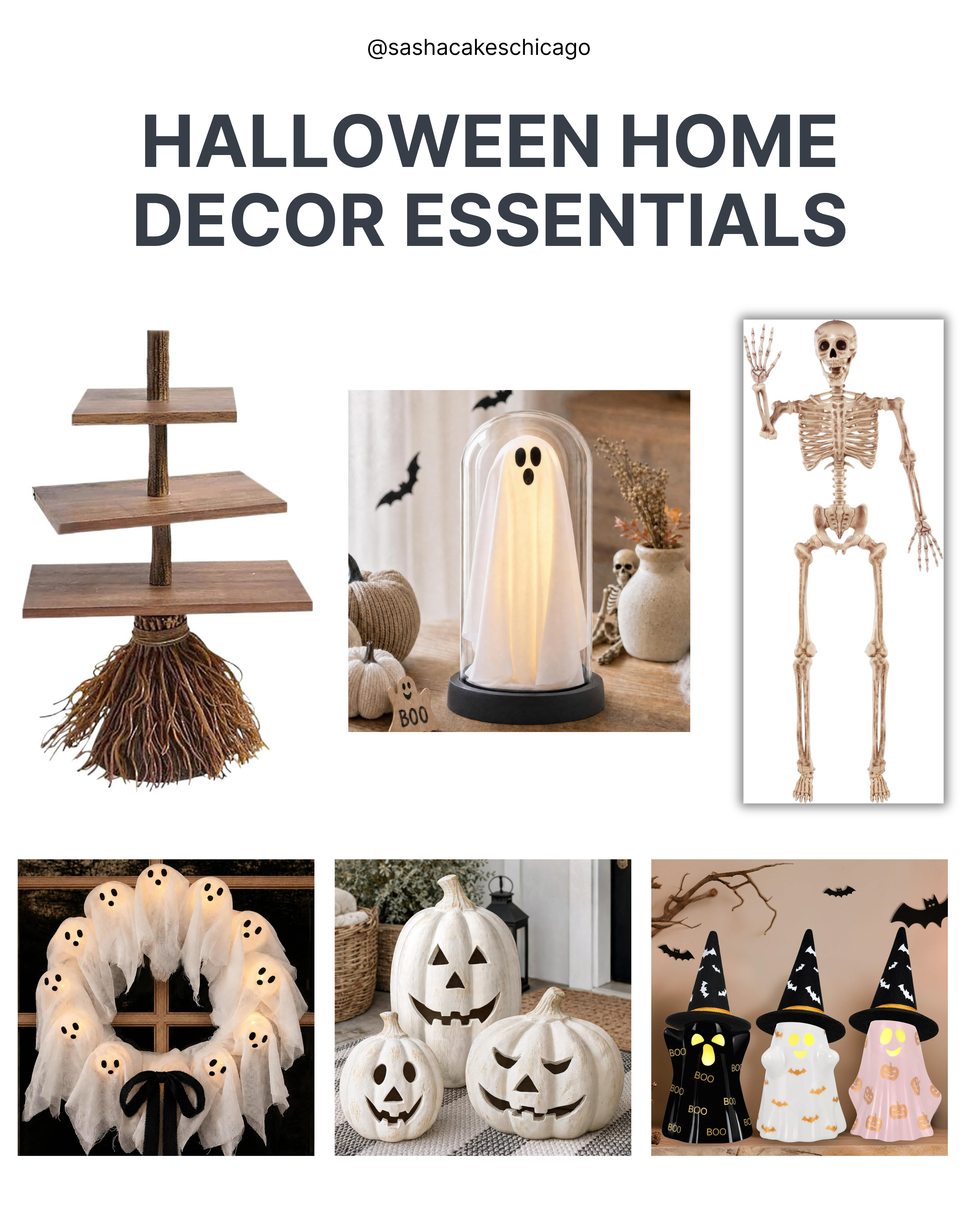 Transform your space into a spooky cozy wonderland with these Halloween Home Decor Essentials! 👻🎃🖤

It’s time to bring on the spooky season magic! From cozy glowing ghost lights to rustic witchy display stands, these home decor picks will make your entryways, mantels, and living rooms look hauntingly beautiful all autumn long.

Here are a few featured examples from the full collection:

🧹 Witch Broomstick Tiered Tray Stand: A witchy centerpiece for serving cupcakes, treats, or displaying mini Halloween decor.

🕯️ Illuminated Glass Cloche Ghost Light: Cozy, magical table lighting that adds a sweet spooky ambiance to any room.

💀 Full-Size Posable Skeleton: Perfect for patio porch setups, entryway displays, or sitting at your dining table!

👻 Light-Up Ghost Wreath: Greet your guests at the front door with this adorable illuminated ghost wreath.

🎃 Neutral White Jack-o'-Lantern Trio: Elegant, textured pumpkins for a chic, neutral Halloween look.

🧙‍♀️ Glowing Ghost Trio in Witch Hats: Charming tabletop lights featuring cute witch hats and soft warm glows.

✨ + Plus lights, wreaths, entryway accents, and cozy accents waiting in the full list!

Tap the link to shop these top picks and explore the entire Halloween home decor collection directly on my LTK! 🎃👻

Disclaimer: This post contains affiliate links. If you make a purchase through these links, I may earn a small commission at no extra cost to you. Thank you for supporting my page! 

 #LTKHome