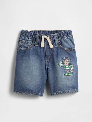 babyGap × Disney Toy Story Pull-On Loose Denim Shorts | Gap Factory