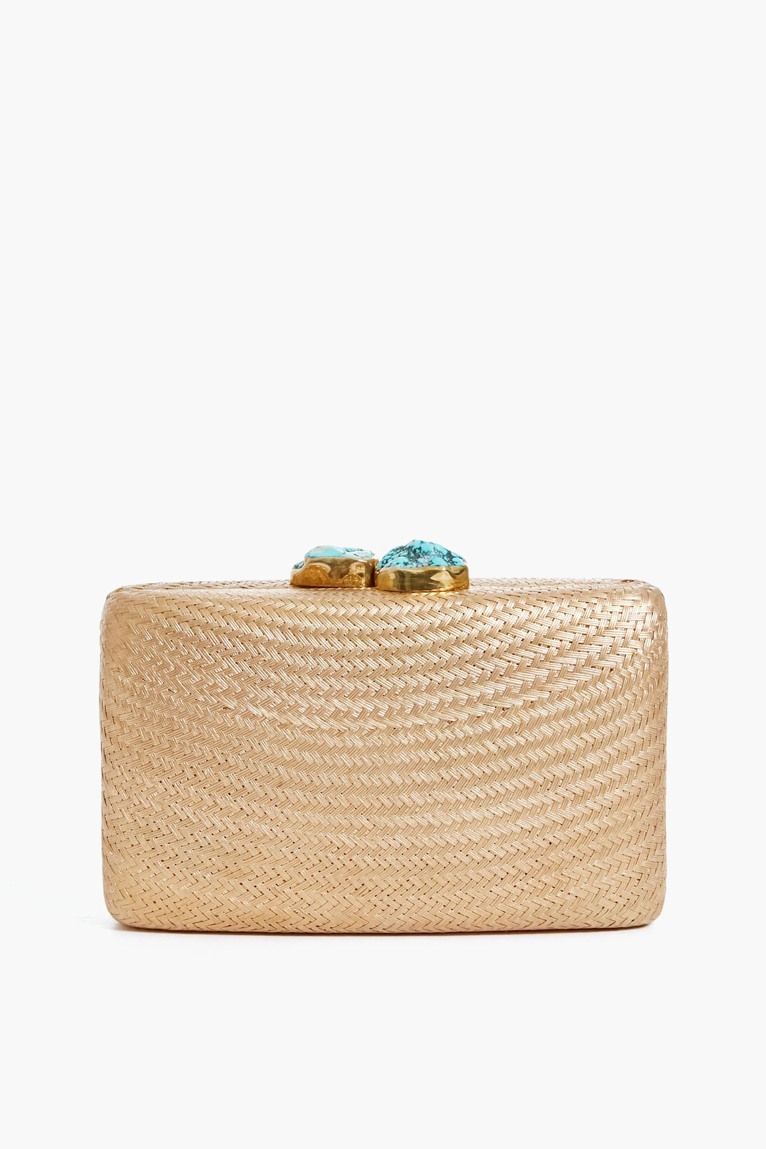 Gold Jen Turq Stones Clutch | Tuckernuck (US)