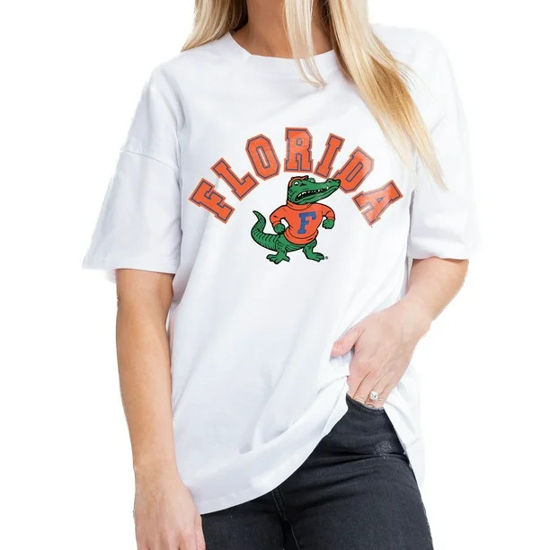Women's Gameday Couture White Florida Gators Now or Never Oversized T-Shirt | Walmart (US)
