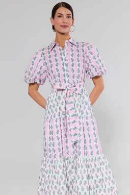Charlene Floral Print Midi Dress | Avara