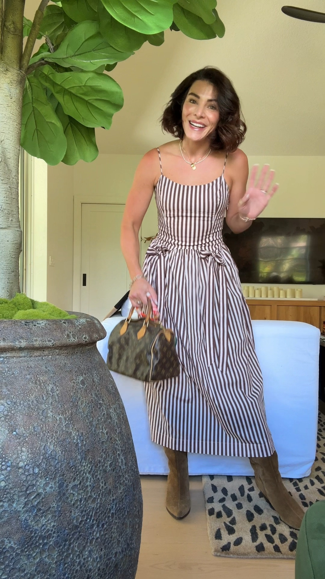 The cutest fall transition dress! Fits tts. #meandmrjones 

#LTKFindsUnder50 #LTKFindsUnder100 #LTKSeasonal