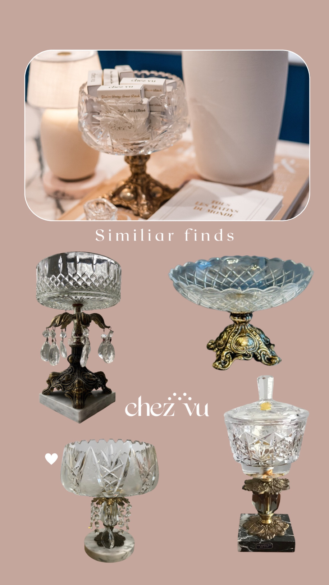My vintage compote is one of a kind but here are some others! 