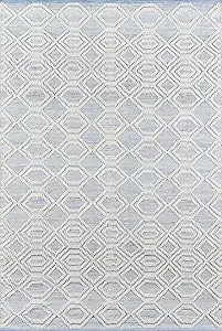 Momeni Hermosa Geometric Hand Woven Light Blue Area Rug 5' X 8' (HRM-1) | Amazon (US)
