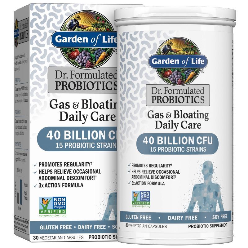 Garden of Life Gas & Bloating Relief Probiotic Capsules - 30ct | Target