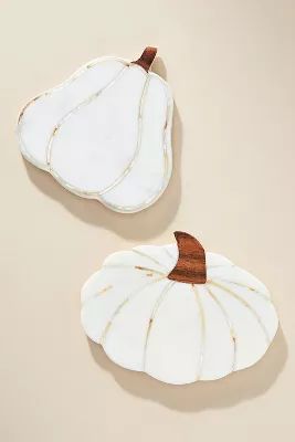 Marble Pumpkin Coaster | Anthropologie (US)