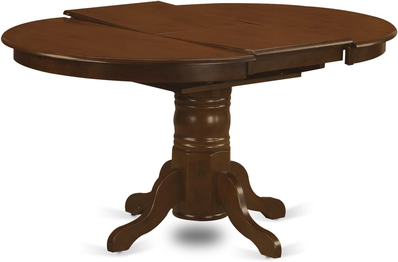 East West Furniture Butterfly Leaf Oval Dining Table - Espresso Table Top and Espresso Finish Ped... | Amazon (US)