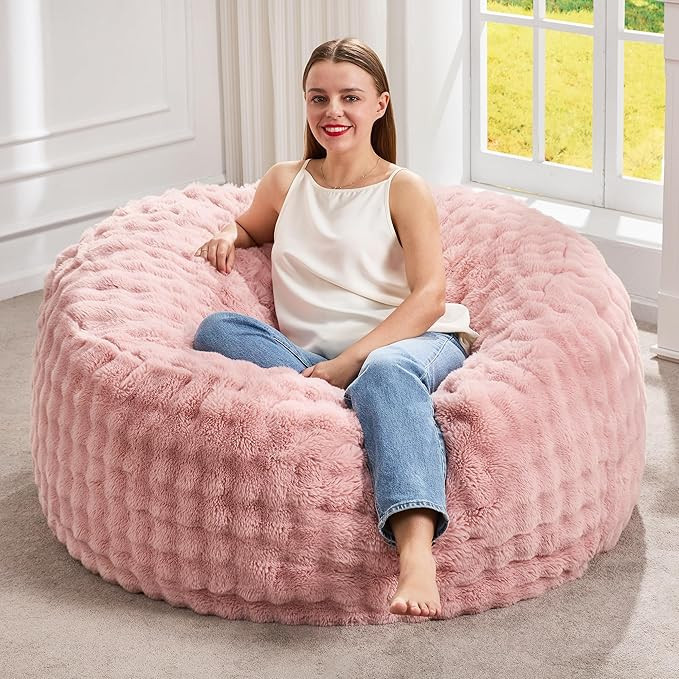 Hobestluk Bean Bag Chairs Beanbag Chair with Filler Adult Bean Bags with Fluffy & Machine Washabl... | Amazon (US)