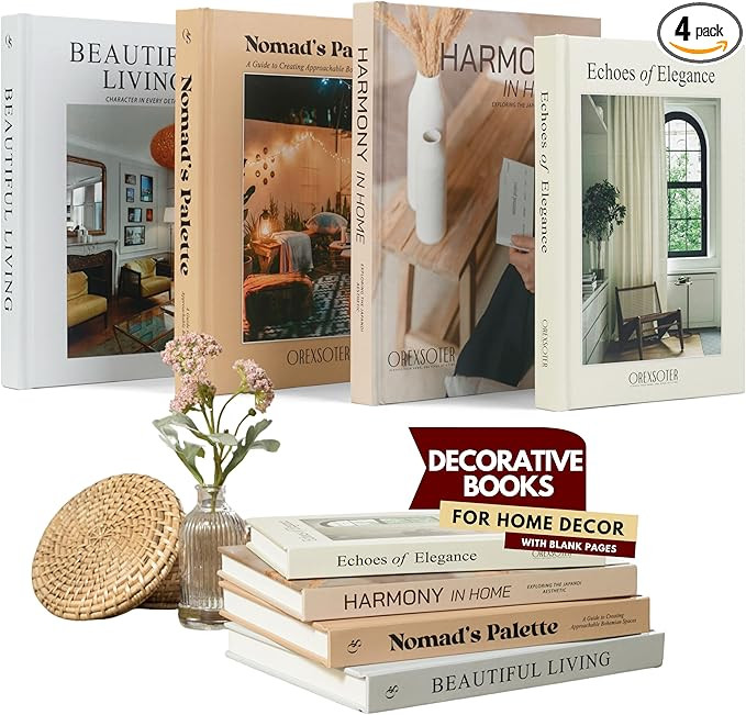 Decorative Books for Home Decor with Blank Pages Hardcovers Aesthetic Coffee Table Decor Living R... | Amazon (US)