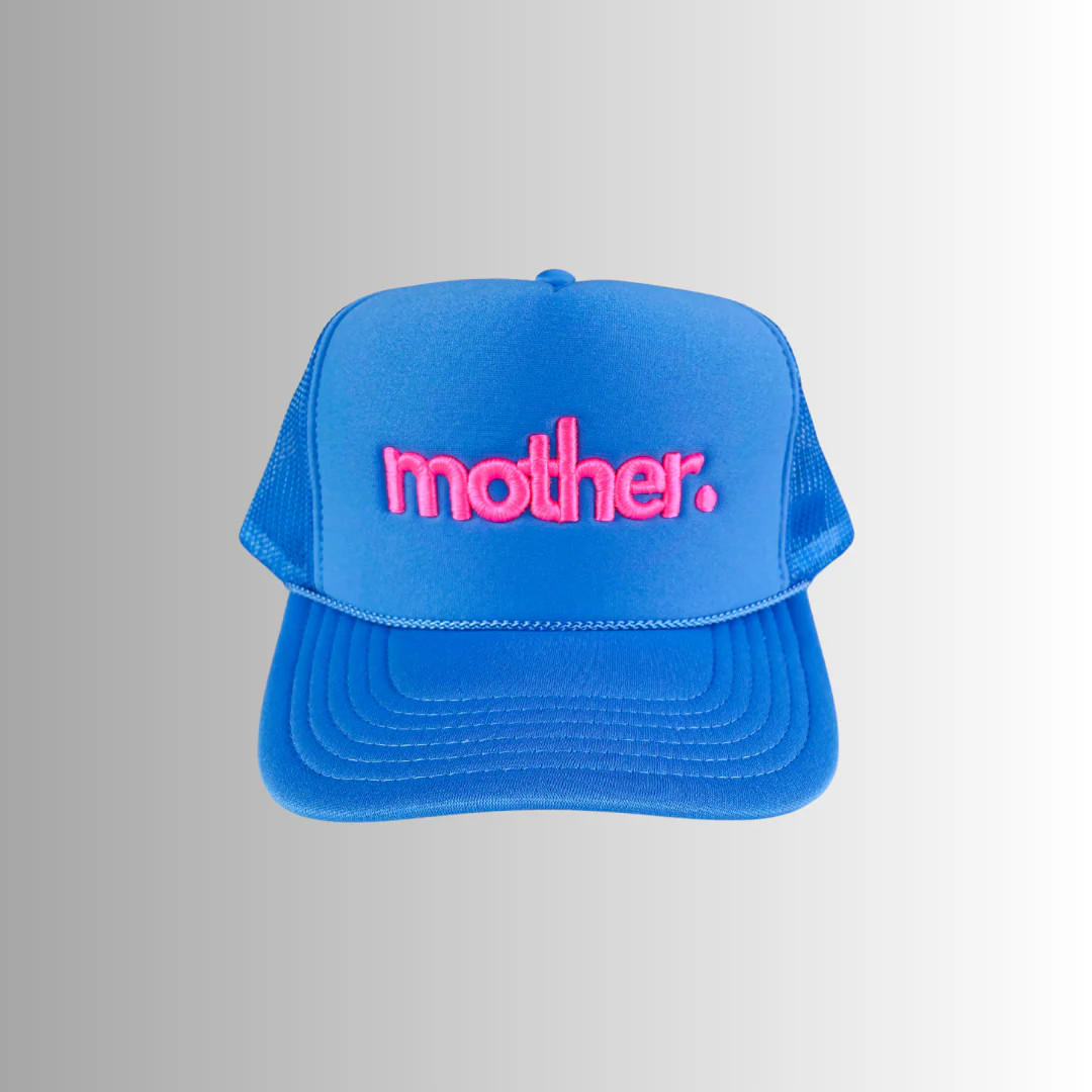 Mother Embroidered Trucker Hat -  Sky Blue | Mother Hats