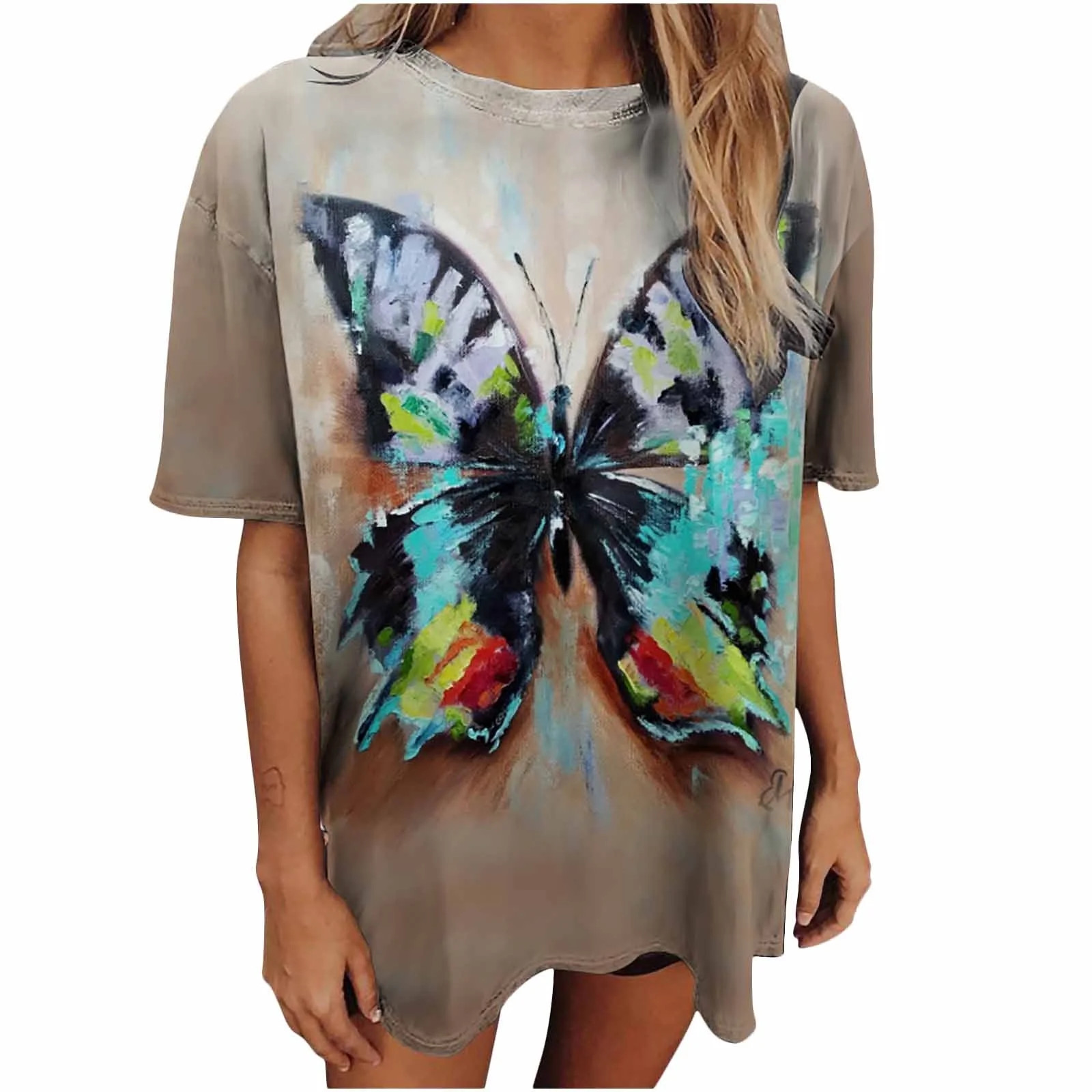 sckarleOversized Tshirts for Womens Teen Girl Loose Casual Graphic Summer Shirts Junior Tops Boyf... | Walmart (US)