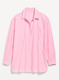 Oversized Button-Down Boyfriend Shirt | Old Navy (US)