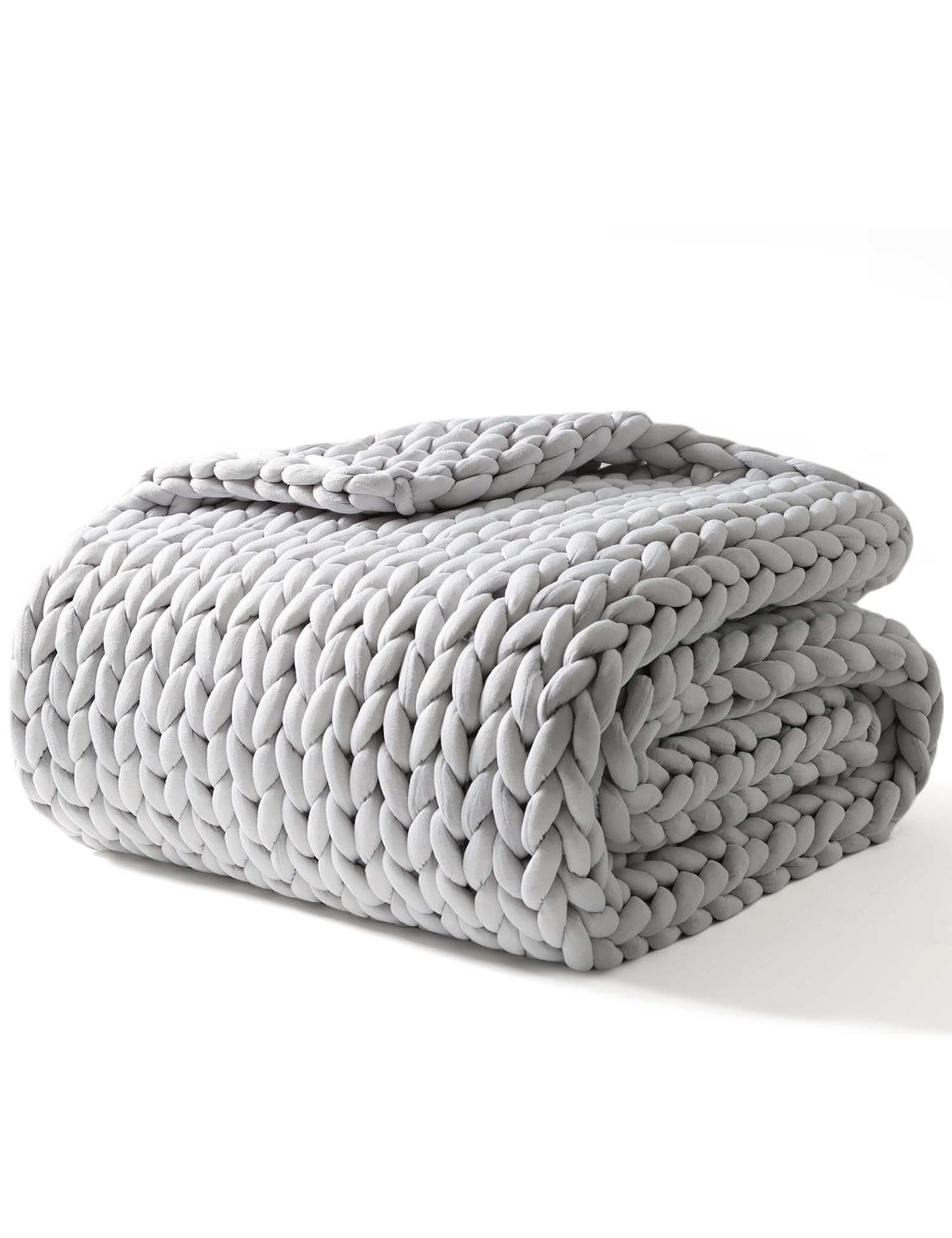 YnM Weighted Blanket, Handmade Chunky Yarn Knitted Design, Soft and Cozy, Temperature Regulating ... | Amazon (US)