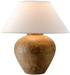 Troy Lighting PTL1009 Calabria - One Light Table Lamp, Reggio Finish with Off-White Linen Shade | Amazon (US)