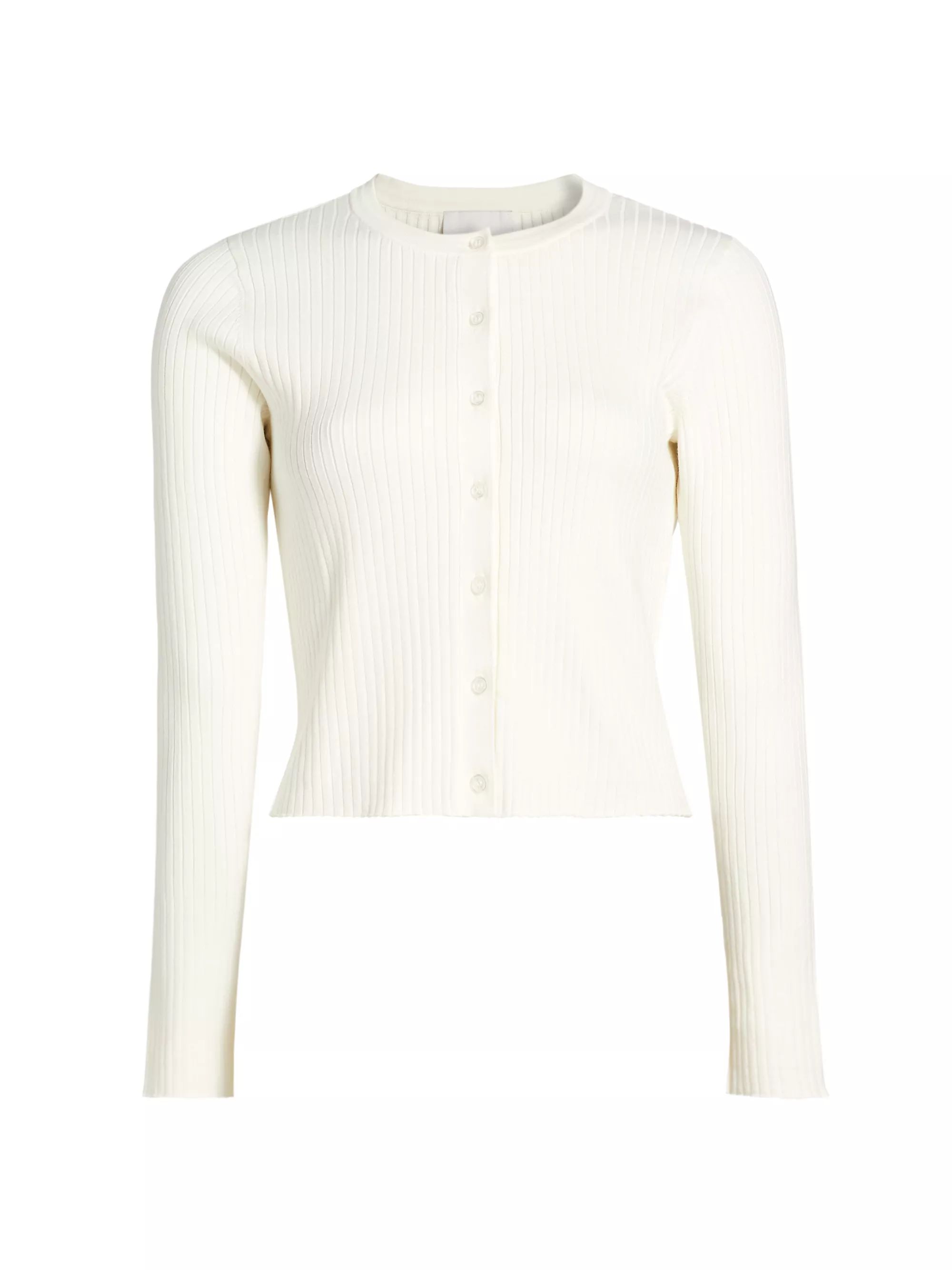 ReformationJoanne Cotton Rib-Knit Cardigan | Saks Fifth Avenue