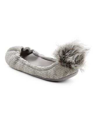 Banana Republic Pom Pom Slipper Size M - Light gray | Banana Republic US