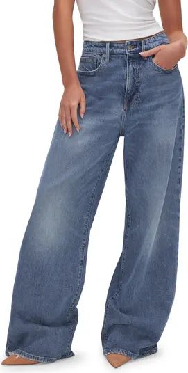 Good American Good Ease High Waist Wide Leg Jeans | Nordstrom | Nordstrom
