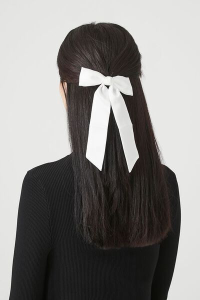 Satin Bow Hair Barrette | Forever 21
