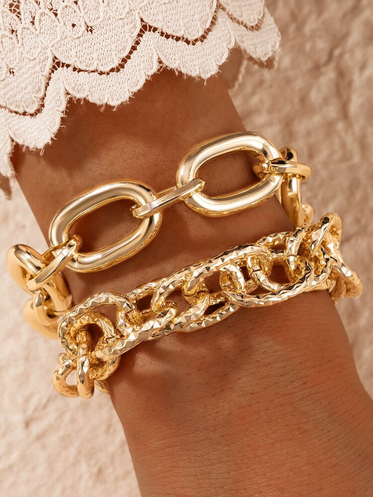 2pcs Chain Bracelet | SHEIN