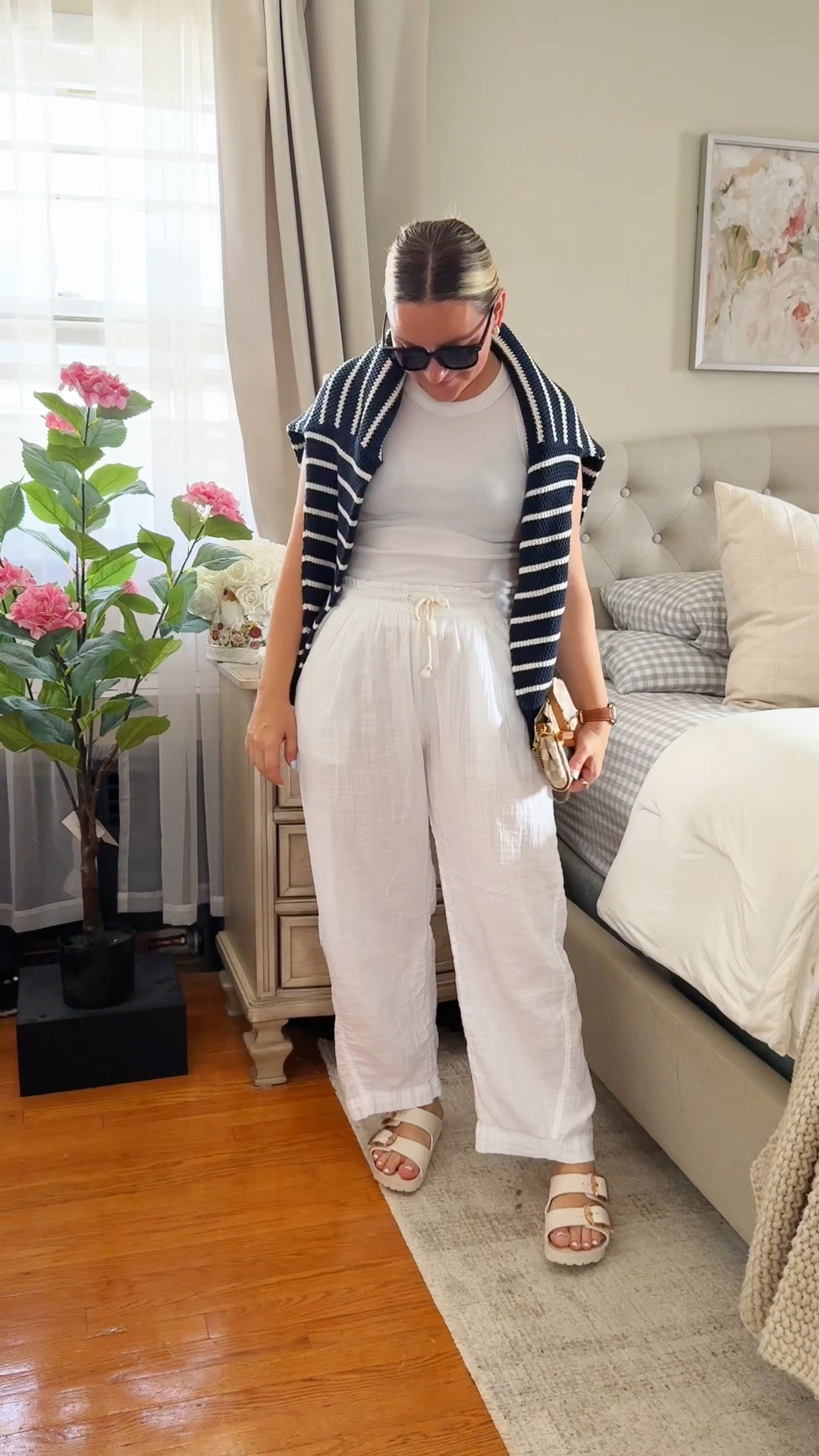 Tell linen pants, the striped sweater, the perfect summer combination ☀️

white linen pants outfit women, crinkle gauze pants women, coastal grandma outfit women, neutral summer outfit women, elevated loungewear outfit, effortless chic mom outfit, wide leg white pants outfit, minimalist summer outfit women, beachy casual outfit women, relaxed fit linen pants outfit, capsule wardrobe summer outfit, everyday elevated basics women, vacation outfit neutral aesthetic, breathable summer outfit women, casual chic neutral outfit

#LTKSeasonal #LTKootd #LTKSaleAlert