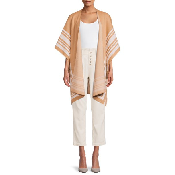 Time and Tru Adult Women's Contrast Stripe Wrap - Walmart.com | Walmart (US)