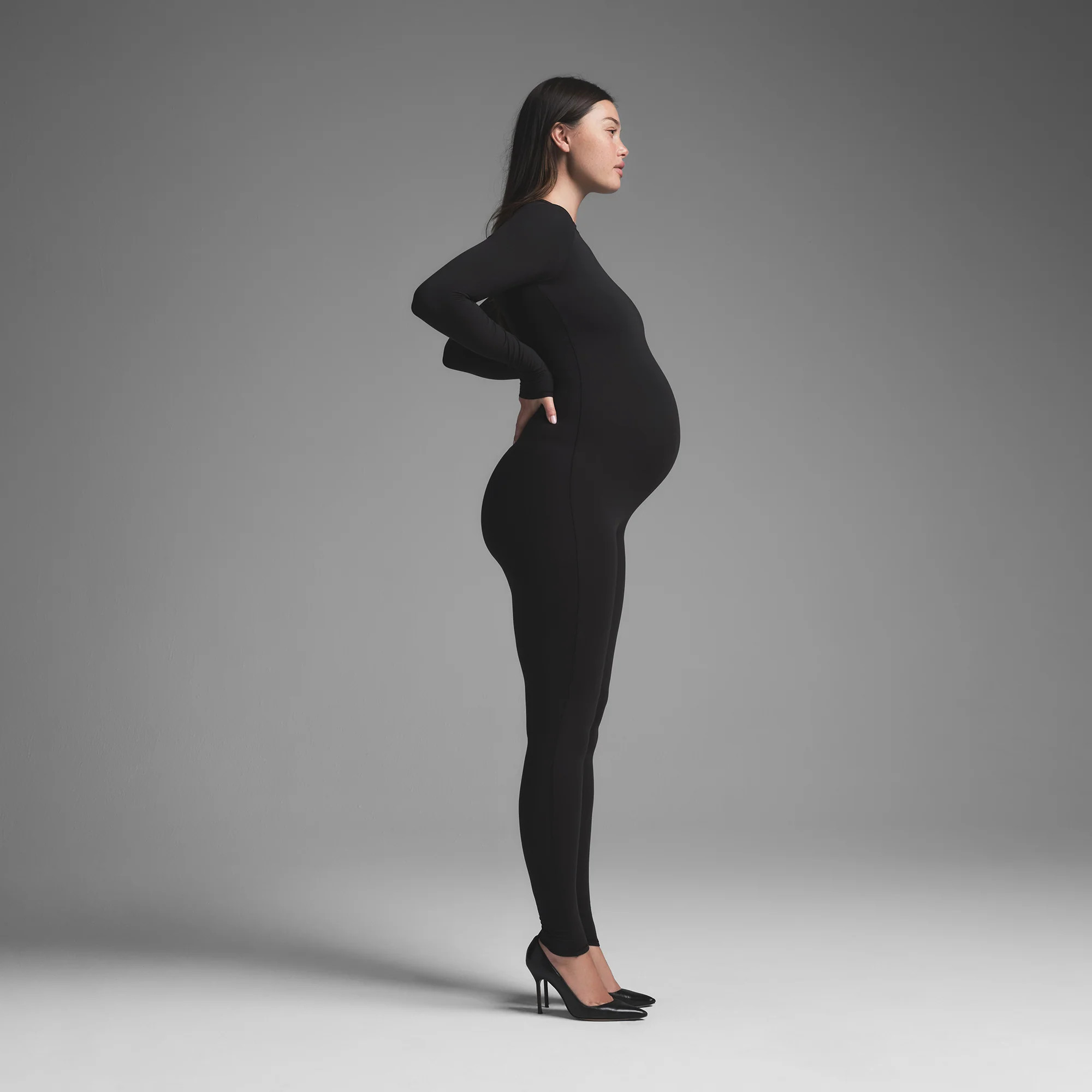 SKIMS Maternity Long Sleeve Catsuit (Bodysuit) | Black | 3XL | Fits Everybody | SKIMS (US)