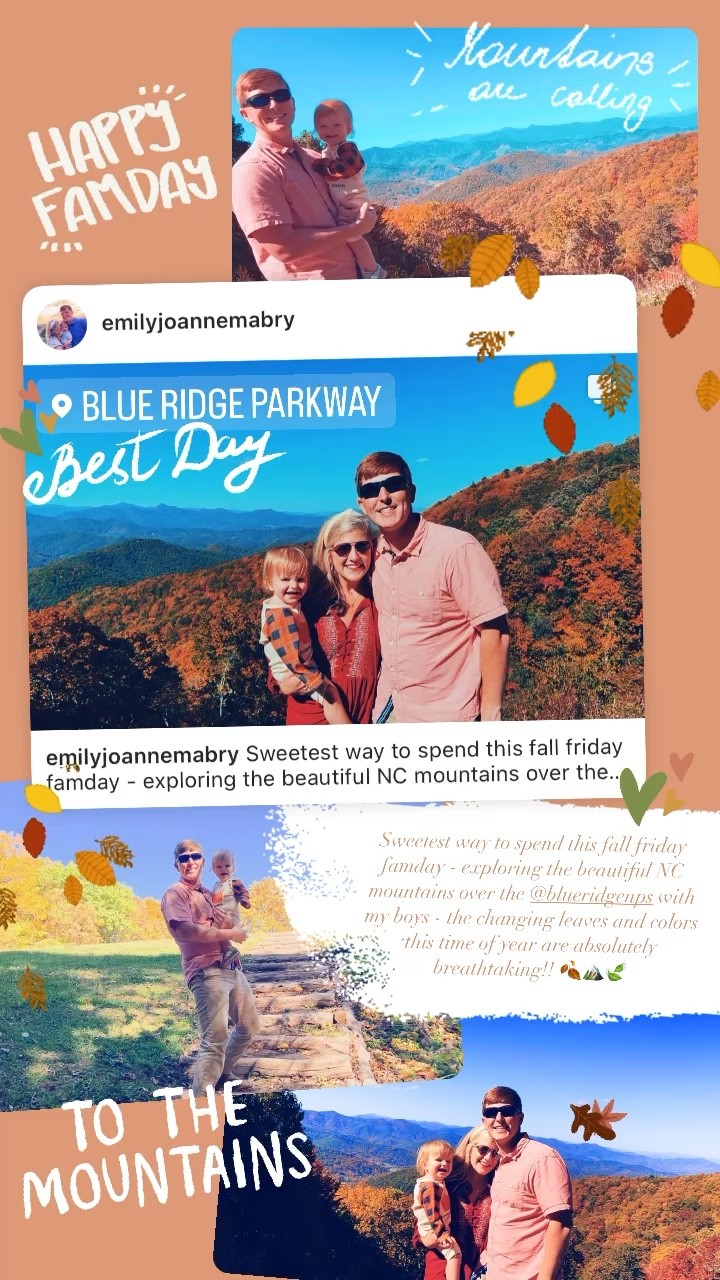 Sweetest way to spend this fall friday famday - exploring the beautiful NC mountains over the @blueridgenps with my boys - the changing leaves and colors this time of year are absolutely breathtaking!! 🍂🏔🍃 

#LTKtravel #LTKfamily #LTKbaby
