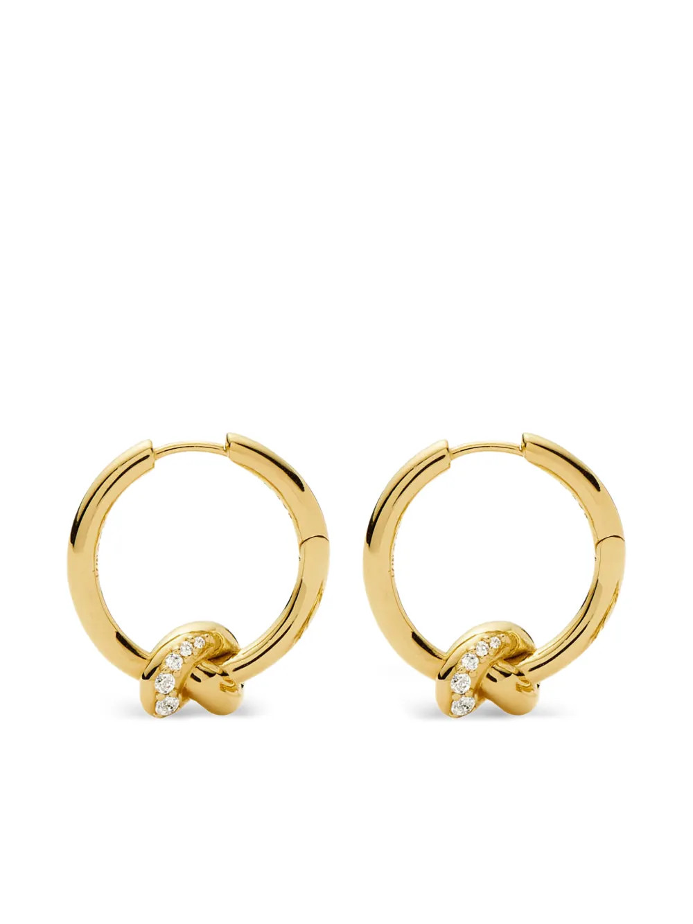 Missoma Lucy Williams Cubic Zirconia knot-detail Hoop Earrings | Gold | FARFETCH FR | Farfetch Global