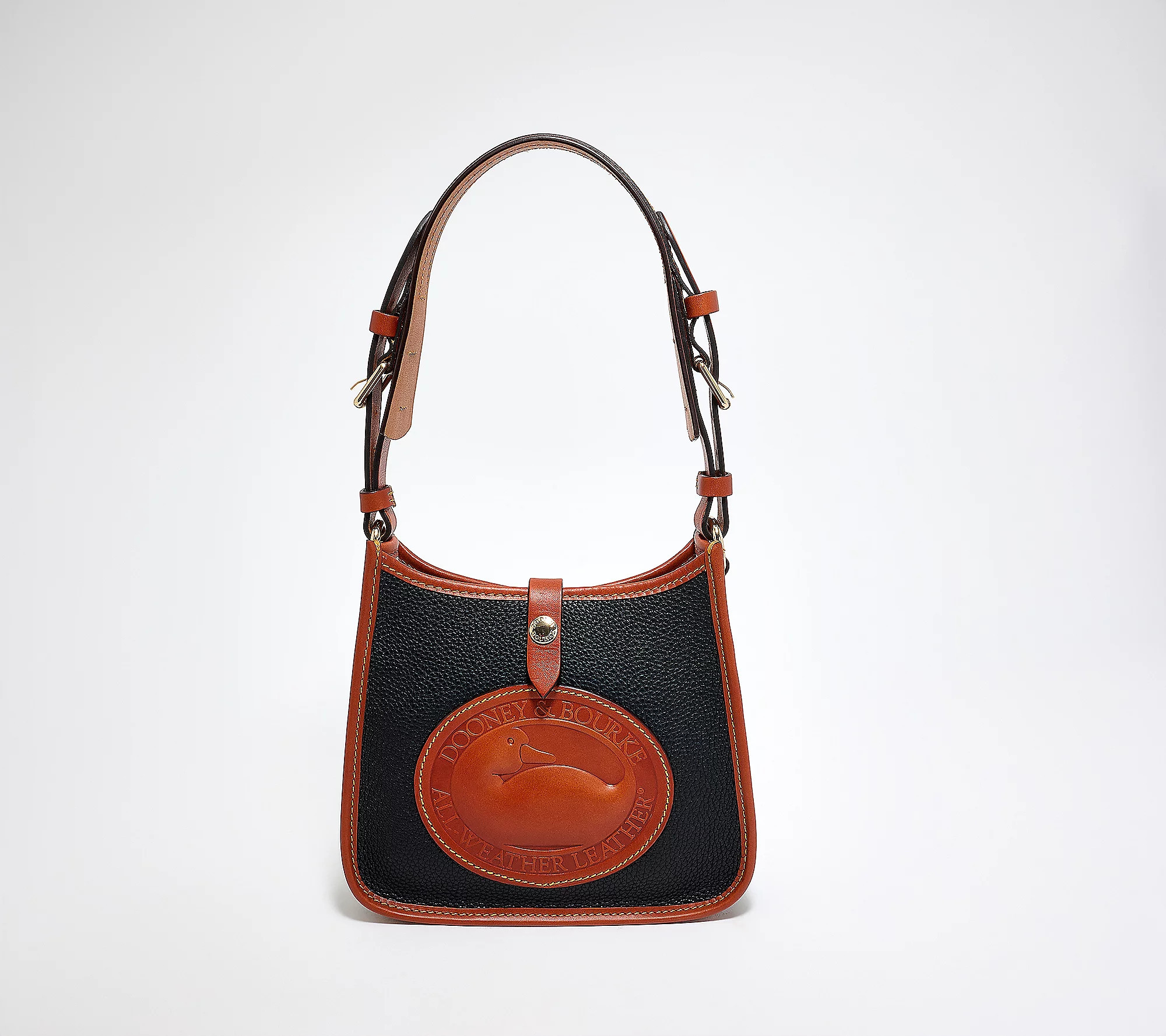 As Is Dooney & Bourke Leather Heritage Duck Shoulder Bag | QVC