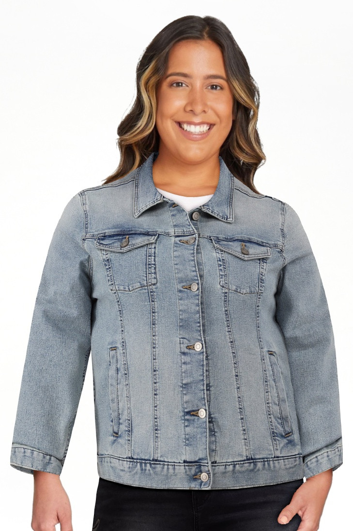 Time and Tru Women's and Women's Plus Denim Jacket, Sizes XS-4X | Walmart (US)