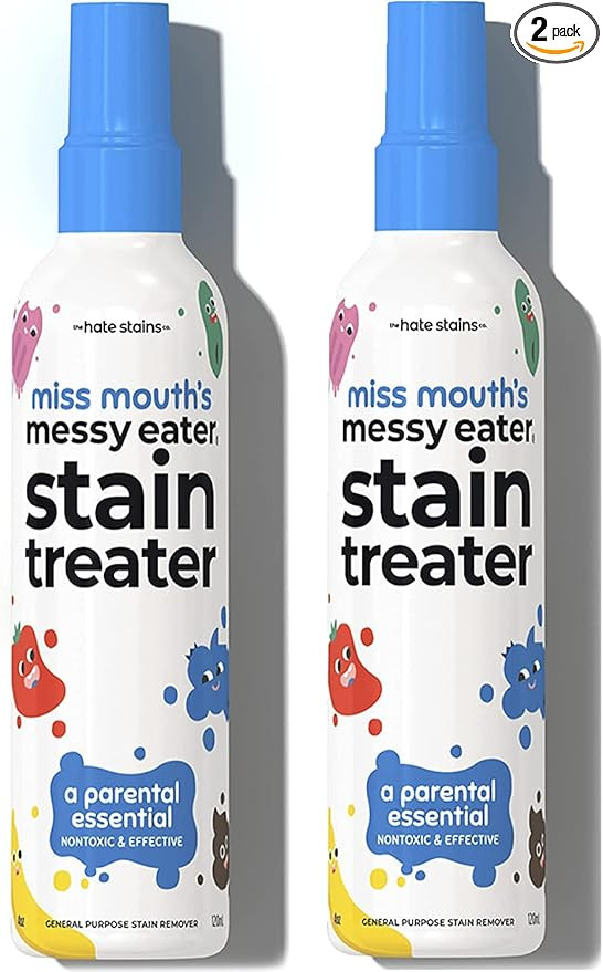 Miss Mouth's Messy Eater Stain Treater Spray - 4oz 2 Pack Stain Remover - Newborn & Baby Essentia... | Amazon (US)