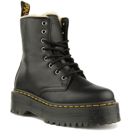 Dr Martens Jadon FL Women s Leather Platform Boot With Zip In Black Size 8.5 | Walmart (US)