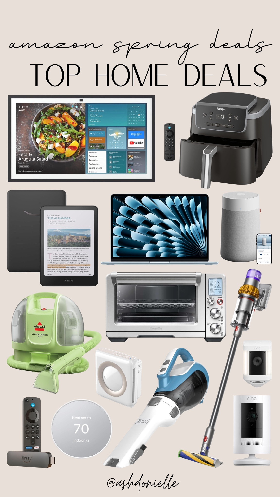 Amazon spring sale top deals

smart home devices
kitchen countertop appliances
cordless vacuum cleaners
robot vacuum and mop
air fryer essentials
coffee maker and espresso machines
home air purifiers
smart thermostats
compact home appliances

#LTKHome #LTKSeasonal #LTKSaleAlert