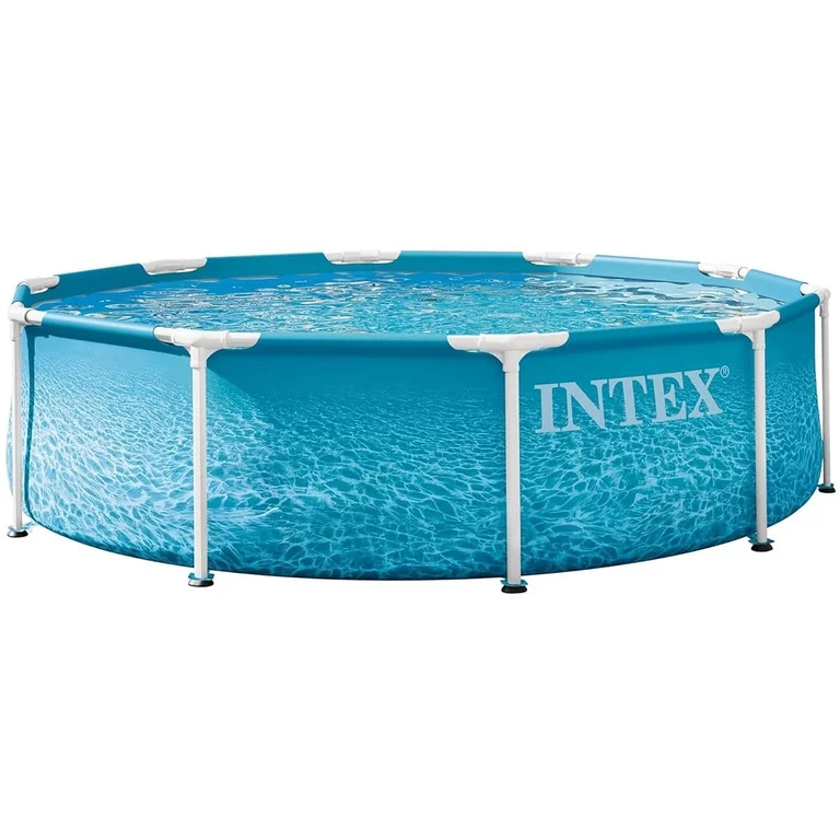 Intex: Beachside Metal Frame Pool - 10' x 30" - Above Ground Swimming, Puncture-Rust Resistant, T... | Walmart (US)